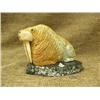 Image 1 : 9" long carved walrus by Michael Scott 7" tall (2)