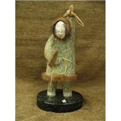 17.5" soapstone hunter by Michael Scott (2)