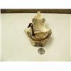 Image 2 : 4" whale bone and ivory Canadian goose sitting on vertebrae nest by Aningayou (2)