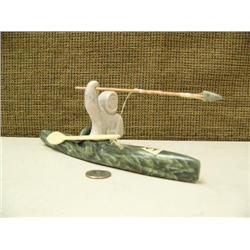 9" soapstone kayaker by Mike Duppes (2)