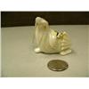 Image 1 : Circa 1970 ivory walrus by Moses S. with walrus whisker tusks and inset baleen eyes (2)