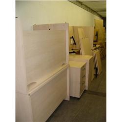 Large lot of white wood office furniture (238)