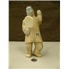 Image 1 : 9" whale bone dancer with soapstone face and ivory drum (2)