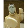 Image 3 : 9" whale bone dancer with soapstone face and ivory drum (2)