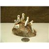 Image 1 : Ivory rookery with 6 birds and ivory eggs 3.5" (2)