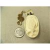 Image 1 : Ivory pendant relief carved with fabulous eagle #592C (2)