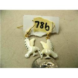 CHOICE on 6 ivory earrings by Robert Kokuluk of King Island: cormorants (2)