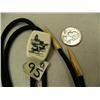Image 2 : CHOICE on 2 rare scrimshawed bolo ties with ivory drops by one of AK most famous artist by Wilbur Wa