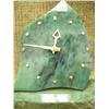 Image 2 : Fabulous Alaskan Jade clock with gold nuggets, 11" tall (3)