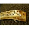 Image 2 : Fossilized ivory cribbage board by Romeo Katexac of Nome, AK circa 1970 with carved fossilized walru