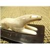 Image 3 : 2.5" fossilized ivory old style polar bear mounted on baleen circa 1960 (3)