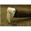 Image 2 : 11" old oosik, broken and naturally repair, baleen and fossilized ivory on one end, walrus head with