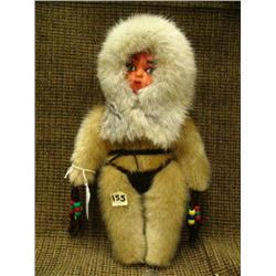 Seal skin baby doll by Edith Segwok, with leather face (74)