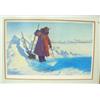 Image 1 : Double matted and framed print 835/950 by Fred Machetanz "Winter Harvest", done in 1981  (3)