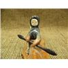 Image 2 : CHOICE on 2 kayakers: 10" cotton wood bark kayaker with baleen paddle, spear and, kayaker of soapsto
