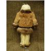 Image 3 : CHOICE On 2 leather faced dolls: blue design  on mukluks white hair and hand sewn face by Aggie Tull