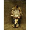 Image 3 : CHOICE On 2 leather faced dolls: green and red trim on parka and glass bead eyes (74)