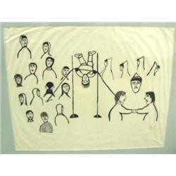 CHOICE on 2 matted and shrink-wrapped Cape Dorset prints: 22"x28" "Games" 7/50 done in 1972 by Qarli