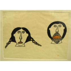 CHOICE on 4 Matted and shrink-wrapped Cape Dorset prints:  My Husband  4/46 done in 1971, Eeyectowa 