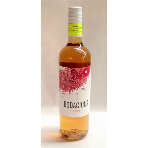 BODACIOUS ROSE 750ML 11.5% SWEETNESS RATING O2