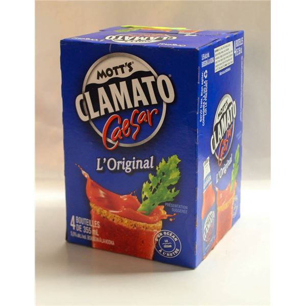 MOTT'S CLAMATO CAESAR ORIGINAL 4 PACK 355ML 5.5%