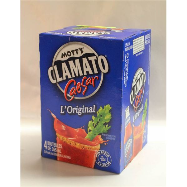 MOTT'S CLAMATO CAESAR ORIGINAL 4 PACK 355ML 5.5%