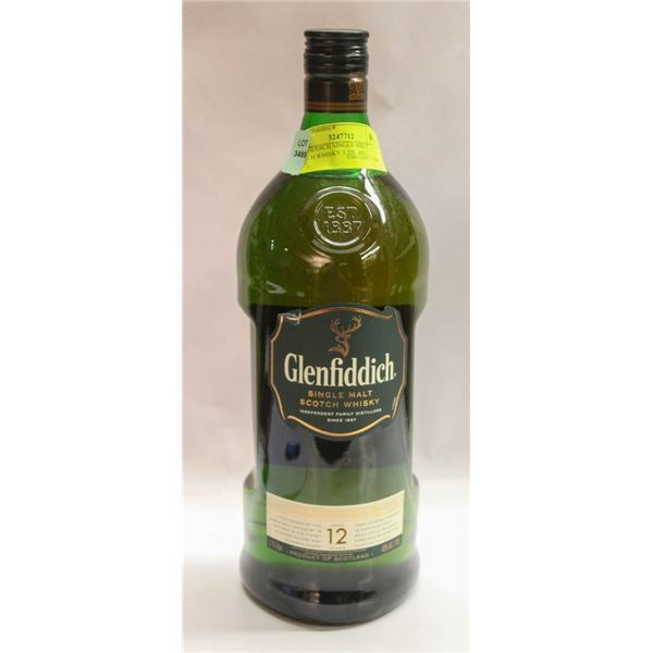 GLENFIDDICH SINGLE MALT SCOTCH WHISKY 1.75L 40%