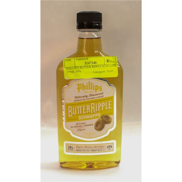 PHILLIP'S BUTTER RIPPLE SCHNAPPS 375ML 15%