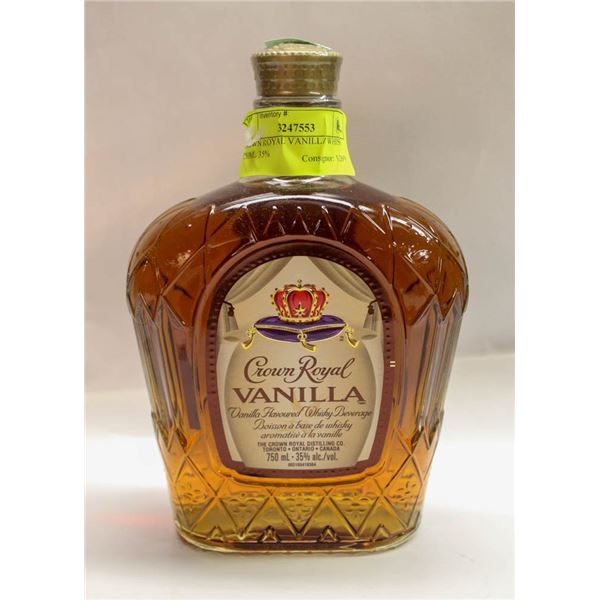 CROWN ROYAL VANILLA WHISKY 750ML 35%