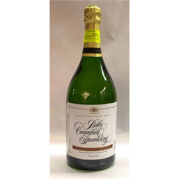 ANDRE'S BABY CANADIAN SPARKLING WHITE WINE 1.5L