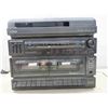 Image 2 : Yorx Combination Stereo with Record Player, Double Cassette, AM/FM 