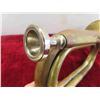 Image 2 : Antique Brass Bugle with Mouth Piece - Very Good Condition 