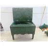 Image 2 : Antique Ferriers Stool or Small Rustic Wood Bench - Great Old Crackle Paint , 