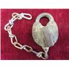 Image 2 : Rare Antique Union Stockyards Railway Switch Lock Stamped PML (Public