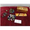 Image 1 : Vintage Dominos with Wood Case, Marbles