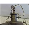 Image 8 : Antique Hanging Brass 3 Bulb Chandelier with 12ft Cord 9'' x 9'' x 26'' , 2