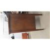 Image 2 : Vintage Oak Buffet with Leaded Glass Door on Wheels 46'' x 20'' x 39 1/2'' 