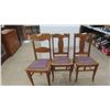 Image 1 : 3 Oak Kitchen Chairs 