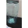 Image 2 : Vintage Blue Colored Improved Gem Quart Jar 