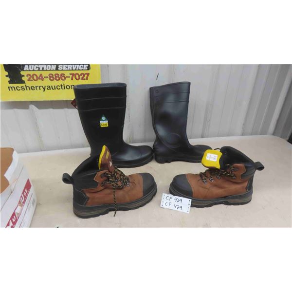New Pair of Pioneer Rubber Boots Size 10 , Dakota Boots Size 10 1/2 Lightly