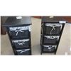 Image 1 : (2) 3 Drawer Wicker Organizer 30'' x 14'' x 14 1/2'' 