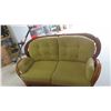 Image 2 : Sunroom Wicker Settee 60'' Wide with Coffee Table 