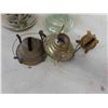 Image 3 : 2 Oil Lamps No Chimneys, Vases, China Décor, Flowered Hanging Plates 