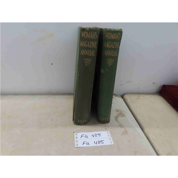 2 Hard Cover Books Womans Magazine Annual 1931 + 1933 