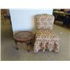 Image 1 : Occasional Chair , Wood Side Table 