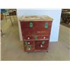 Image 1 : Very Early Rare Bakers Cupboard for Flour, Sugar, Tea, Coffee and Utensils 23'' x 