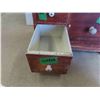 Image 7 : Very Early Rare Bakers Cupboard for Flour, Sugar, Tea, Coffee and Utensils 23'' x 