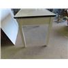 Image 2 : Enamel Top Table 48'' x 27'' x 30'' H - Drawer is Missing 