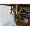 Image 8 : Floor Lamp 56'' Tall with Shade, Marble/Brass Lamp 15'' Diameter Table x 