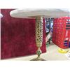 Image 4 : 2 Marble Top with Brass Stand Side Tables 15'' x 17 1/2'' H 
